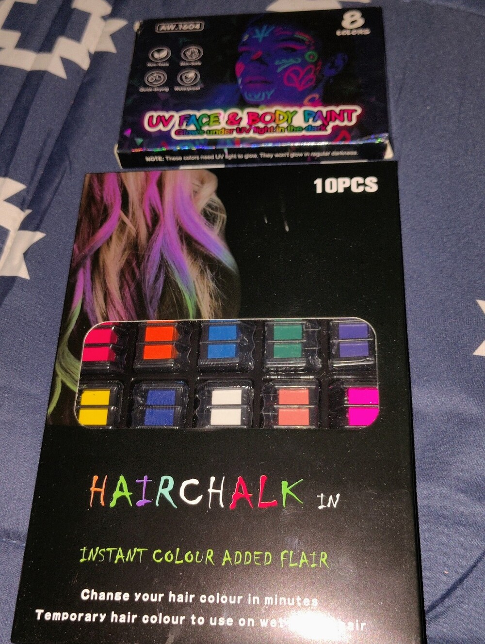 ✨Hair Chalk & UV Face & Body Paint Set✨
